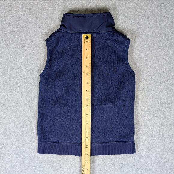 Carter’s Sweater Knit Fleece Vest Boys 4 Navy Blue Full Zip Pockets Preppy - Picture 10 of 10